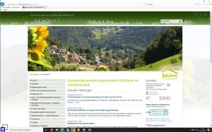 Screenshot der Seite des Gemeindeverwaltungsverbandes